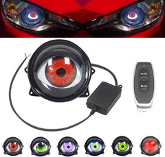 Dynamische Große Augen Nebelscheinwerfer mit Fernbedienung – Personalisierte Dekorationsscheinwerfer für Autos, Dynamische Augenform-Scheinwerfer, 6 Einstellbare Augenmuster, Für Auto- und Motorraddekoration geeignet