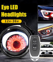 Dynamische Große Augen Nebelscheinwerfer mit Fernbedienung – Personalisierte Dekorationsscheinwerfer für Autos, Dynamische Augenform-Scheinwerfer, 6 Einstellbare Augenmuster, Für Auto- und Motorraddekoration geeignet