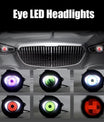 Dynamische Große Augen Nebelscheinwerfer mit Fernbedienung – Personalisierte Dekorationsscheinwerfer für Autos, Dynamische Augenform-Scheinwerfer, 6 Einstellbare Augenmuster, Für Auto- und Motorraddekoration geeignet