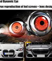 Dynamische Große Augen Nebelscheinwerfer mit Fernbedienung – Personalisierte Dekorationsscheinwerfer für Autos, Dynamische Augenform-Scheinwerfer, 6 Einstellbare Augenmuster, Für Auto- und Motorraddekoration geeignet