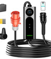 Noeifevo Typ2 Mobile EV Wallbox, 11KW 3-phasig CEE16A Einstellbarer Ladeleistung EV Ladegerät, 5m/10m/15m EV Ladekabel für Model Y/3, ID.3/4/5, MG4, EX30, e-up, e-tron, Zoe und andere EV