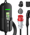 NOEIFEVO Typ2 Mobile Wallbox/Ladestation 11 kW 3-Phasen, 8-16 A Einstellbarer Ladestrom, 1-12 Stunden Verzögerungs-Ladung, CEE 16A auf Typ2 Tragbarer EV-Ladegerät mit 5m Ladekabel, Für alle Typ2 EV & PHEV