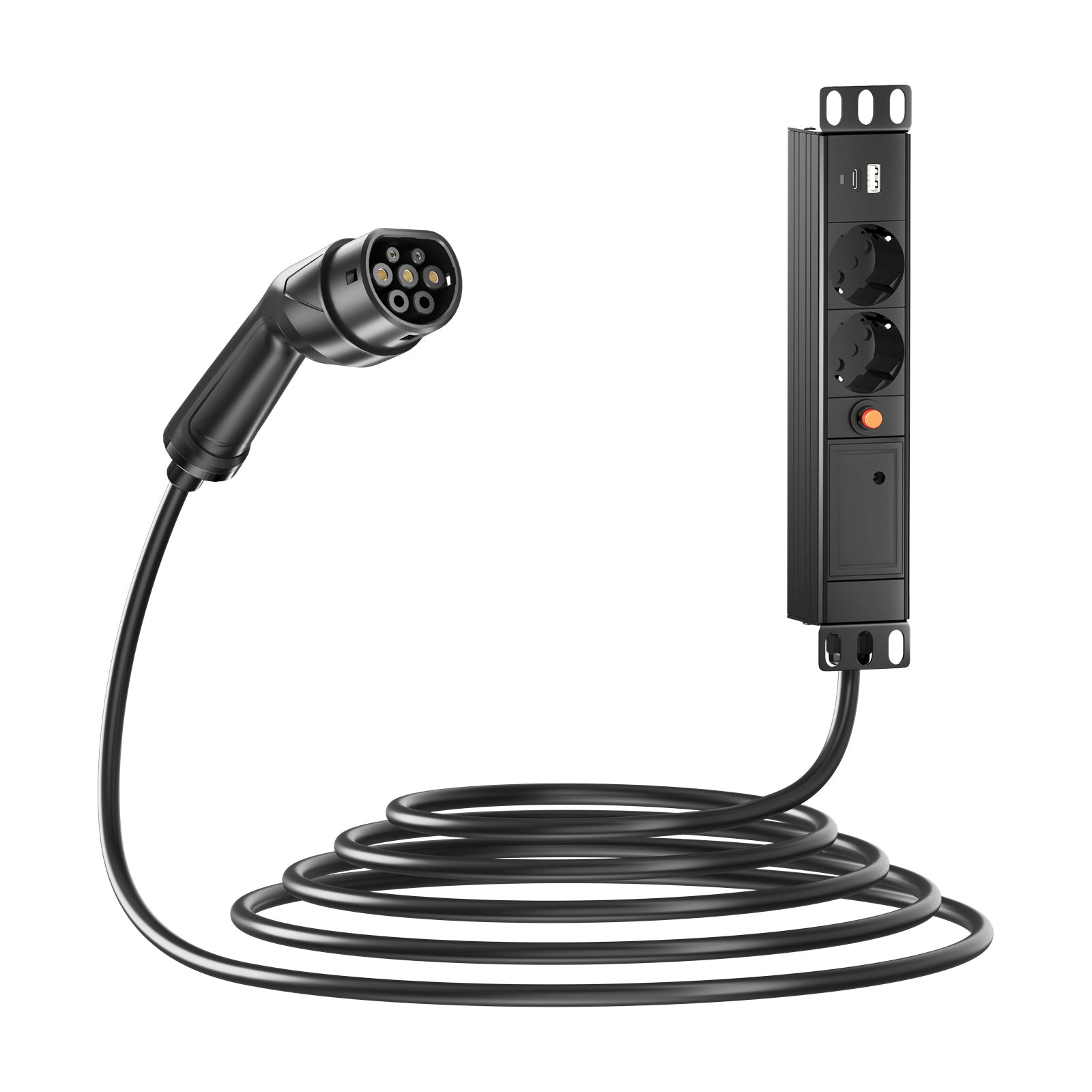 Noeifevo Fahrzeug zu Last (V2L) Adapter für MG und BYD ,Elektrofahrzeug-Entladeadapter 16A Typ 2 auf Schukosteckdose mit 5 Meter Kabel