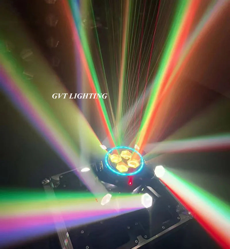 150W Moving Head Scheinwerfer, Laser Stroboskop Effekt, DMX Bühnenlicht, Vollfarb LED Licht, rotierendes DJ-, Disco-, Party- und Barlicht(1pcs)