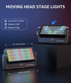 Svingende kvadratiske stroboskop-scenelys med 36 varmhvite LED-er og 648 RGB-lysgardiner (5050) til fester