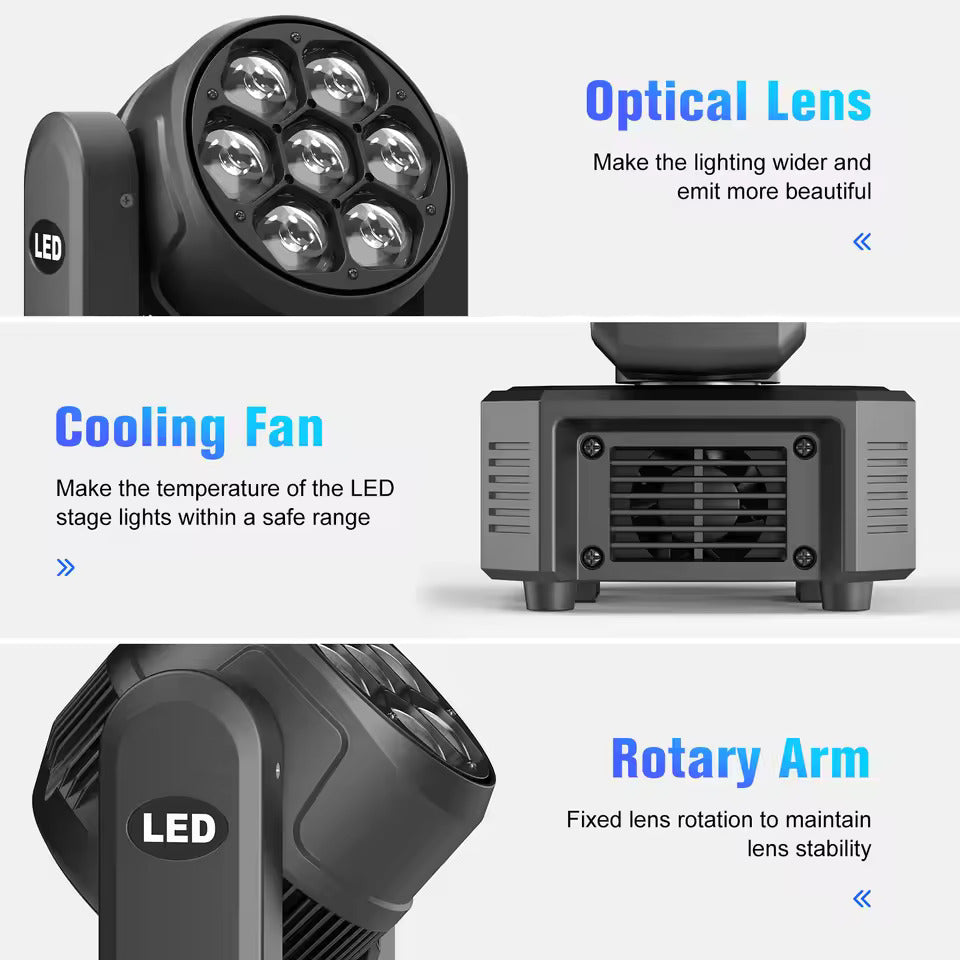 300W Moving Head LED-Partylicht mit Bienenaugen-Effekt, DMX-Steuerung, soundaktiviert für DJs, Bars, Weihnachten und Hochzeiten