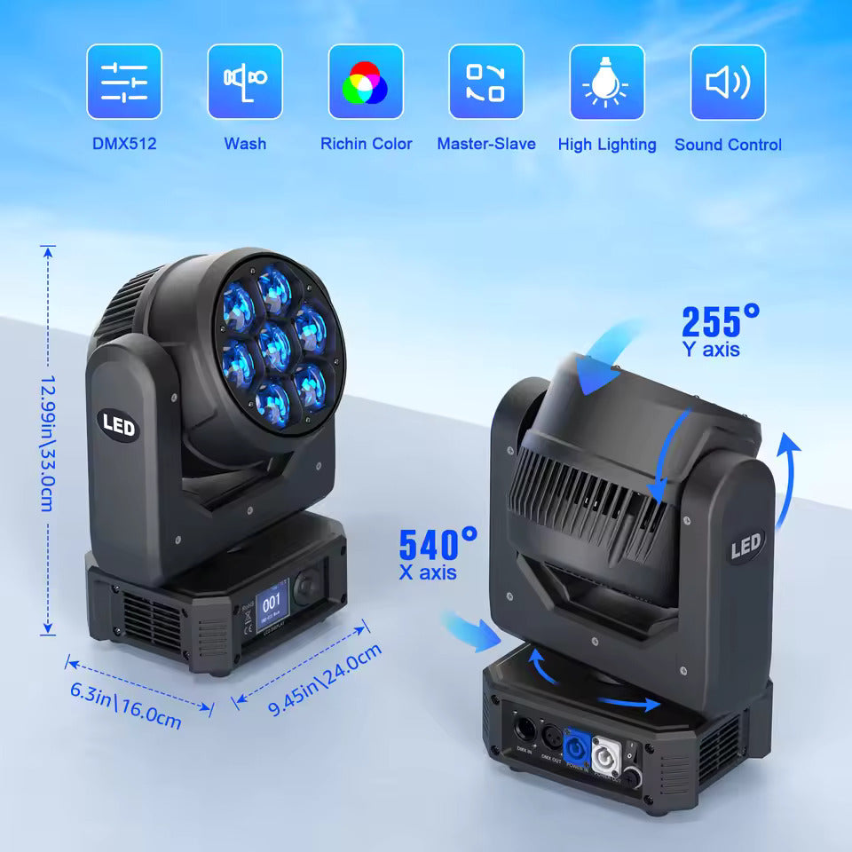 300W Moving Head LED-Partylicht mit Bienenaugen-Effekt, DMX-Steuerung, soundaktiviert für DJs, Bars, Weihnachten und Hochzeiten