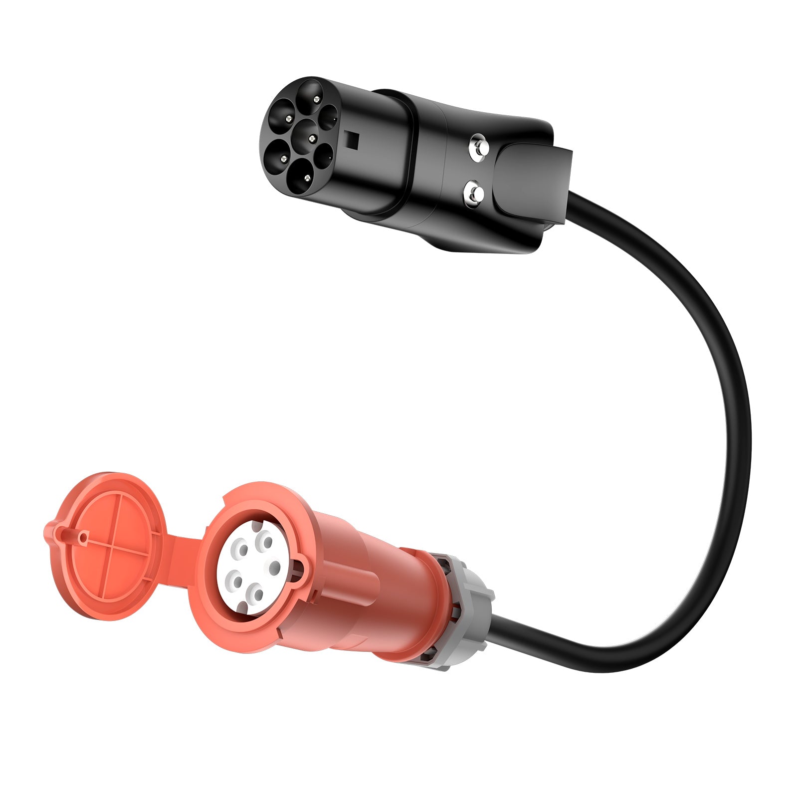 NOEIFEVO Typ 2-Stecker auf CEE 16A 3-Phasen-Steckdose, Adapter für 11-kW-EV-Ladegerät/3-Phasen-Elektrogeräte zur Stromentnahme aus der Ladestation/EV-Ladegerät, CP- und PP-Kommunikationsprotokoll