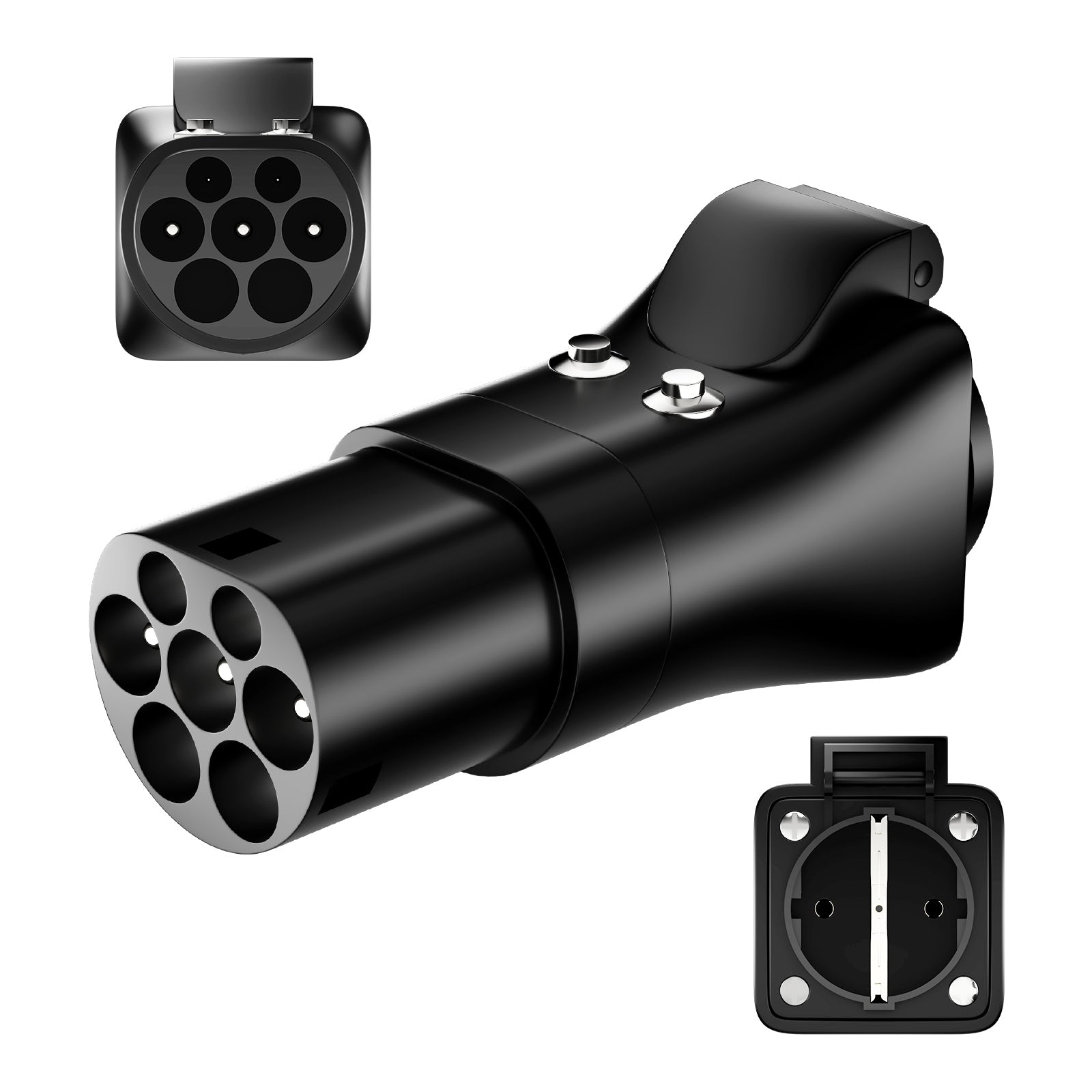 Noeifevo C2 Typ2 Stecker auf Schukosteckdose Adapter, 16A 1 Phase EV Adapter um Strom von der EV Ladestation zu bekommen