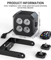 Party-Licht, 4x8W RGB LED Bühnenleuchte mit Fernbedienung/DMX-Steuerung, DJ-Licht geeignet für Hochzeiten, Partys, Clubs und Disco-Veranstaltungen