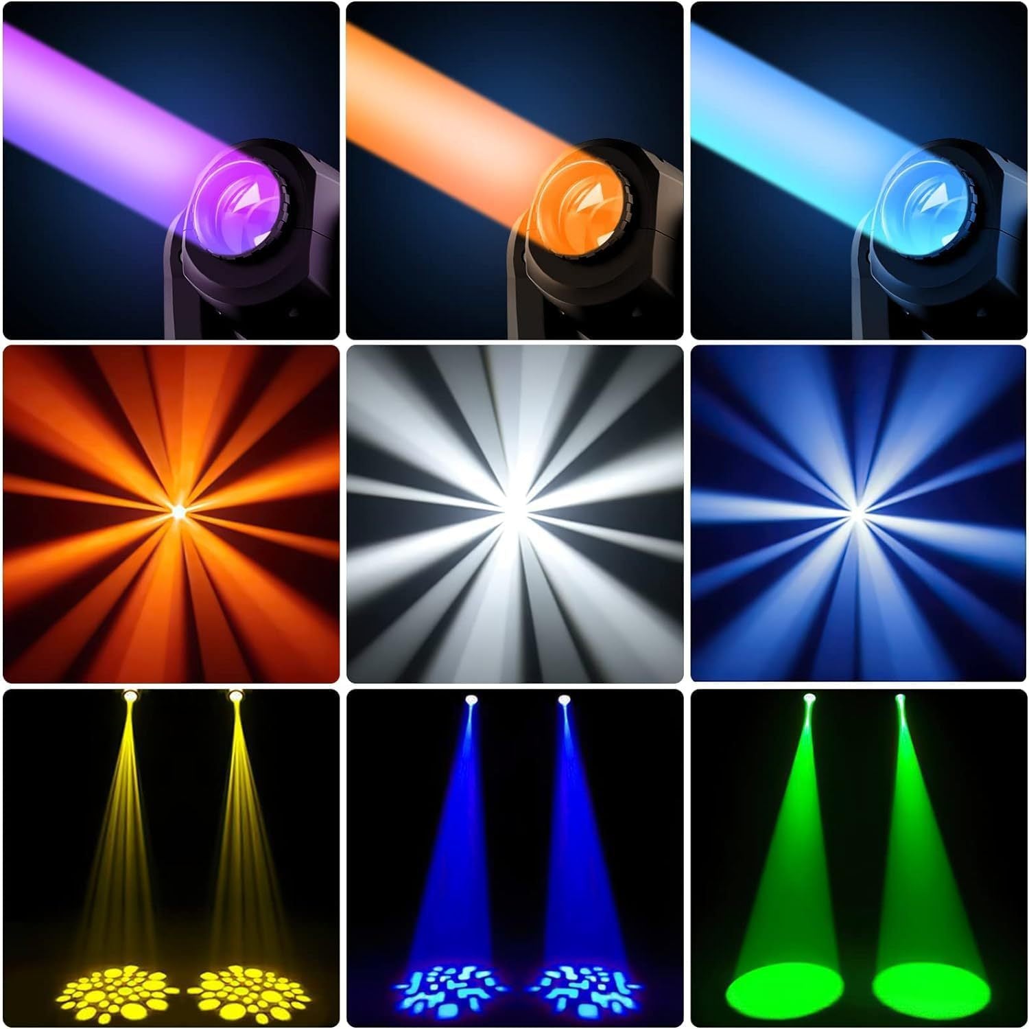 30W Strahl-Gobo Moving-Head-Lichter, RGBW LED Bühnen-Scheinwerfer mit DMX512 für DJ, Disco, Hochzeit, Party und Bühnenbeleuchtung