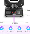 30W Strahl-Gobo Moving-Head-Lichter, RGBW LED Bühnen-Scheinwerfer mit DMX512 für DJ, Disco, Hochzeit, Party und Bühnenbeleuchtung