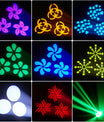 150W Bee Eye Moving Head Partylichter, RGBW Gobo Bühnenleuchten mit DMX512-Steuerung, DJ-Lichter für Weihnachten, Disco, Party, Club und Bar-Show