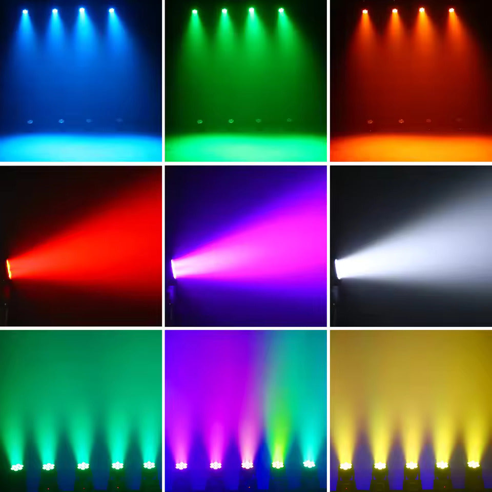2 Stück/Set 105W Strahl Moving Head Lichter, 7×15W RGBW LED Bühnenscheinwerfer mit DMX512, Spotlights für DJ, Disco, KTV, Hochzeit und Party