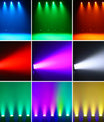 2 Stück/Set 105W Strahl Moving Head Lichter, 7×15W RGBW LED Bühnenscheinwerfer mit DMX512, Spotlights für DJ, Disco, KTV, Hochzeit und Party