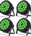 4 Stück LED-Partylicht, 200W 4-in-1 RGBW DMX-Bühnen-Flachstrahler, Effektlicht für DJ, Disco, Party, Urlaub, Bar, Hochzeit und Shows