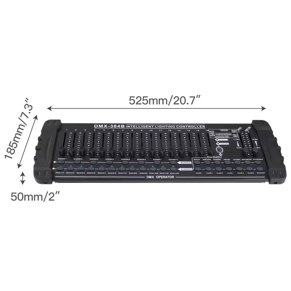 384-Kanal DMX512 Lichtpult – Professionelle Controller-Konsole für Live-Konzerte, KTV, DJ-Shows und Clubs
