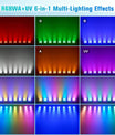 40W wasserdichter LED-PAR-Scheinwerfer (4x10W RGBWA+UV) mit integriertem Akku und DMX-Steuerung für DJs und Discos