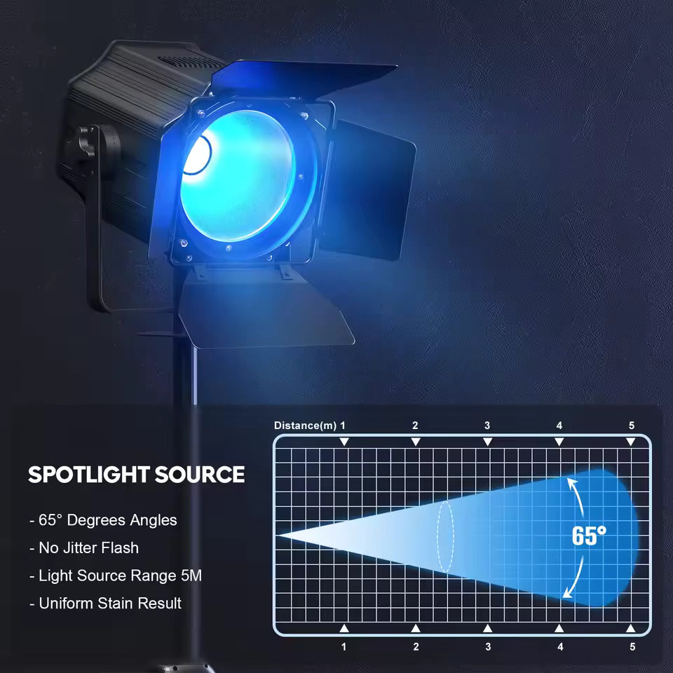 200W LED COB Par-Scheinwerfer 6IN1 RGBWA+UV Linearer Strahler DMX512 Warm- & Kaltweißes Bühnenlicht für DJ, Party, Konzert