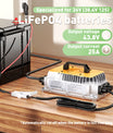 NOEIFEVO 36V 38.4V LiFePO4 Batterieladegerät ,43.8V 25A Wasserdicht Ladegerät für Golf Auto/Boot/RV, mit Vollschutz