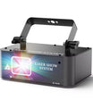 Laser-scene-projektor med RGB-laserskanningseffekter, LED-interiørbelysning for scene – ideell for DJs, diskotek, bursdag- og bryllupsfester. Støtter DMX512 og lydaktiv drift