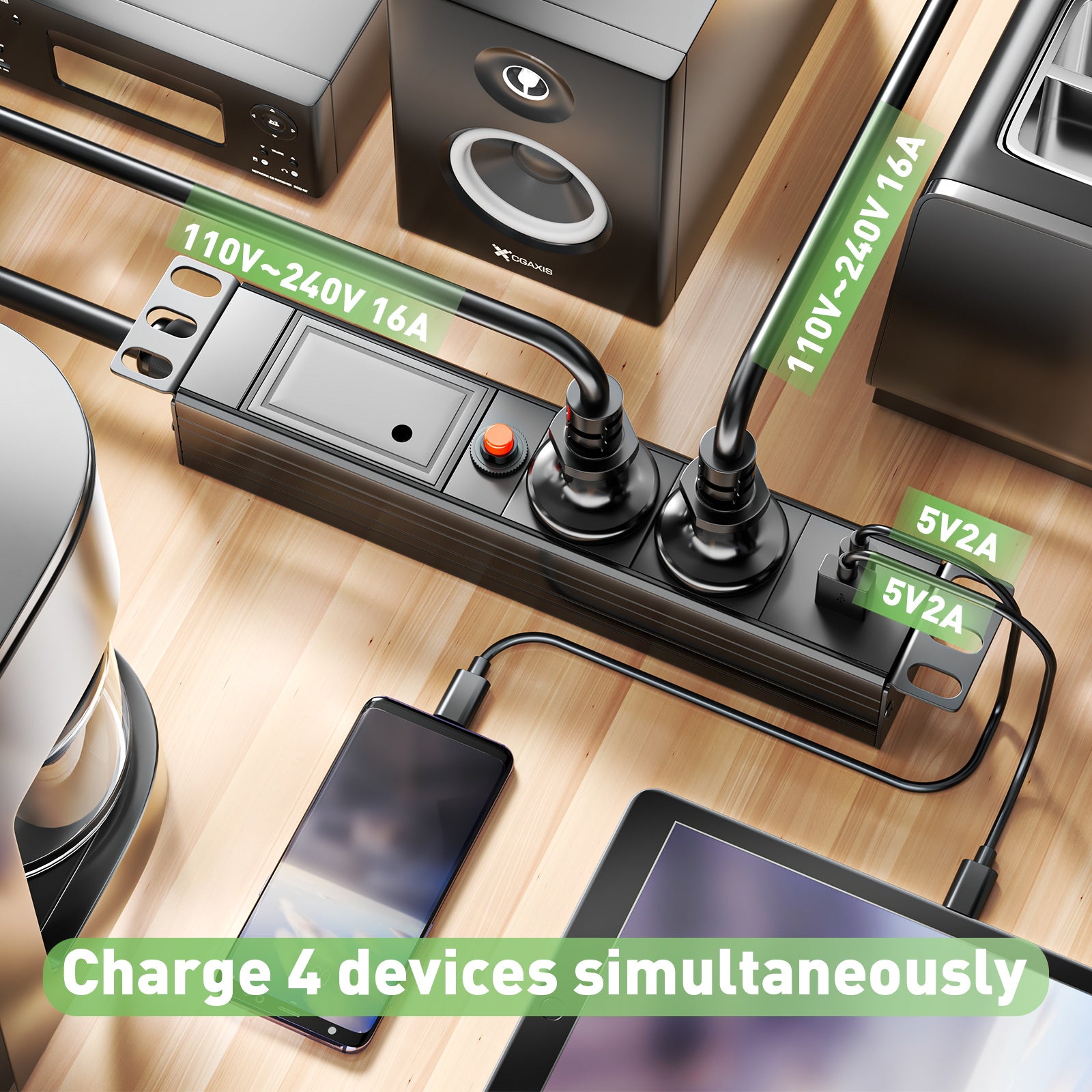 Noeifevo Fahrzeug zu Last (V2L) Adapter für MG und BYD ,Elektrofahrzeug-Entladeadapter 16A Typ 2 auf Schukosteckdose mit 5 Meter Kabel