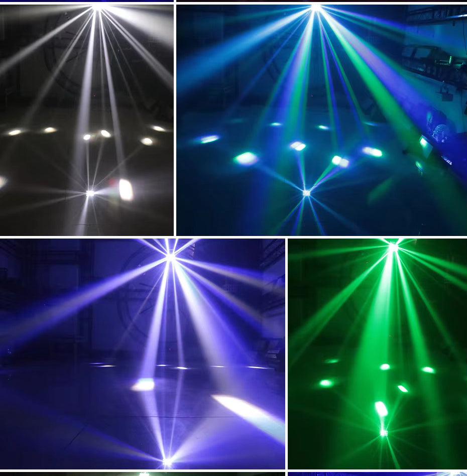 3-in-1 DMX RGBW Party-Licht, LED Laser Stroboskop Disco DJ Beam Spot Bühnenbeleuchtung, Tanzclub Hochzeit Schmetterlingslicht