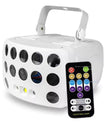 3-in-1 DMX RGBW Party-Licht, LED Laser Stroboskop Disco DJ Beam Spot Bühnenbeleuchtung, Tanzclub Hochzeit Schmetterlingslicht