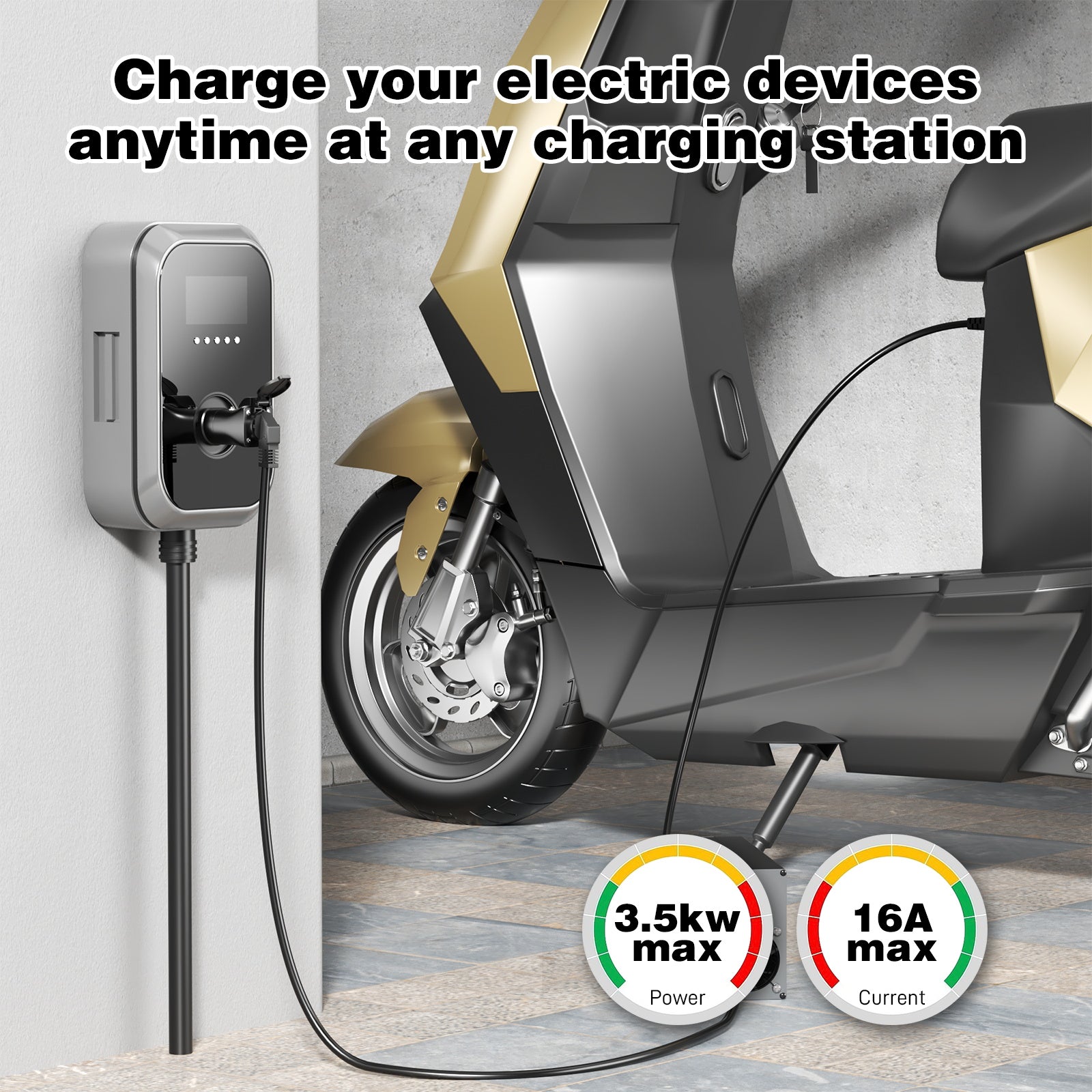 NOEIFEVO Typ 2-auf-Schuko-Adapter, Schuko-Steckdosenadapter zur Stromversorgung vom EV-Ladegerät oder der EV-Ladestation, mit Entriegelungstaste, CP- und PP-Kommunikationsprotokoll