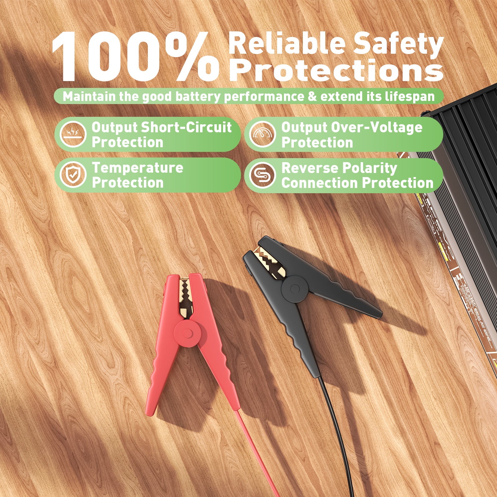 Noeifevo 14.6V 40A LiFePO4 Akku ladegerät für Schnellladegerät für 12V(12.8V) Lithium LiFePO4 200Ah Batterie, automatische Abschaltung mit vollem Schutz