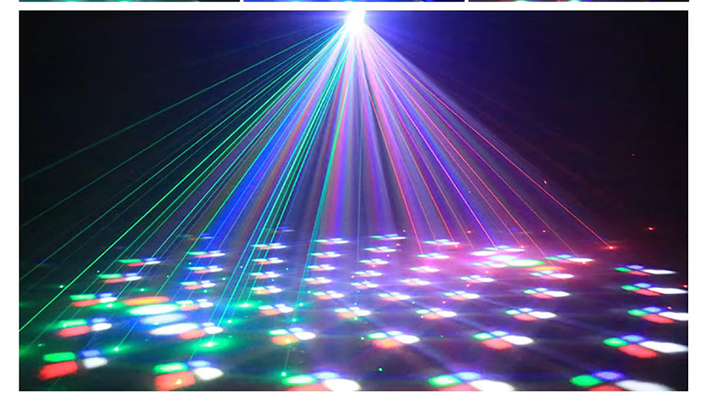 60W Moving Head Partylicht, 2-Arm RGBW Beam Disco-Partylicht mit Fernbedienung, DMX512 Bühneneffekt DJ-Licht für Veranstaltungen, Club, Weihnachten