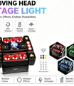 80W 6-ramenné RGB párty svetlo 360° Moving Head DJ pódiový reflektor s DMX512 a ovládaním hudbou – disko svetlo pre klub, párty, koncert, bar a Vianoce