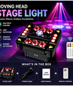 80W 6-ramenné RGB párty svetlo 360° Moving Head DJ pódiový reflektor s DMX512 a ovládaním hudbou – disko svetlo pre klub, párty, koncert, bar a Vianoce