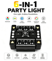 80W 6-ramenné RGB párty svetlo 360° Moving Head DJ pódiový reflektor s DMX512 a ovládaním hudbou – disko svetlo pre klub, párty, koncert, bar a Vianoce