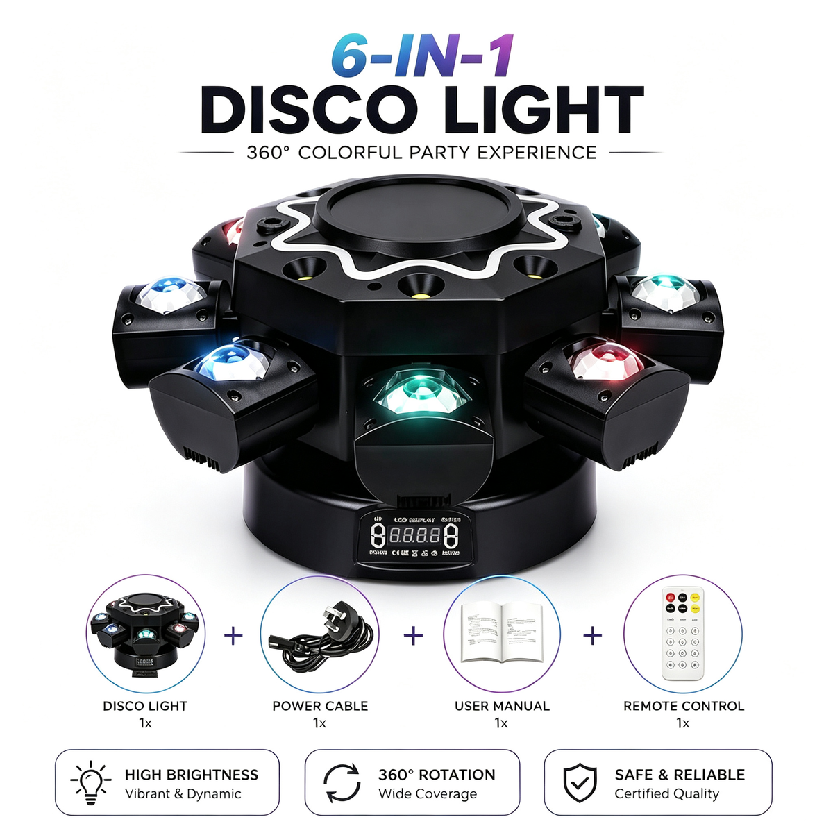 150W 8-ramenné RGB Laser Moving Head svetlo, DJ pódiové svetlo s diaľkovým ovládaním, DMX512 diskotékové svetlo na party, koncerty, bary a oslavy