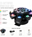 200W Bienenauge 8-ramenné svetlo s pohyblivou hlavou, DJ pódiové osvetlenie s podporou DMX512, RGBW 4-v-1 LED párty svetlo s diaľkovým ovládaním pre svadby, bary, kluby a diskotéky