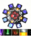 200W Bienenauge 8-ramenné svetlo s pohyblivou hlavou, DJ pódiové osvetlenie s podporou DMX512, RGBW 4-v-1 LED párty svetlo s diaľkovým ovládaním pre svadby, bary, kluby a diskotéky