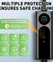 NOEIFEVO Mobile Wallbox 11kW mit APP [5m/10m | 3-phasig | 6–16 A], Ladekabel e Auto CEE-16A 400V auf Typ 2 mit Einstellbarer Ladeleistung, EV-Ladegerät für ID.3/4/5/7, IX1, Model 3/Y und andere BEV/PHEV
