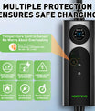 NOEIFEVO 2026 Pro Mobile Wallbox 22kw mit app, e auto CEE 32A auf Typ 2 Ladekabel, 3-phasig EV Ladegerät für Allen EVs(IEC 62196-2) & PHEVS