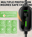 NOEIFEVO Typ 2 Ladekabel Schuko 3,7kW - 4m/6m/11m |6-16A|1-phasig Tragbare EV Ladegerät IP65 Wasserdicht mit LCD-Anzeige, Einstellbarer Ladeleistung, Einstellung Startzeit, für Allen EVs(IEC 62196-2) & PHEVS