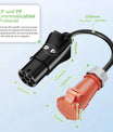 NOEIFEVO Typ 2-Stecker auf CEE 16A 3-Phasen-Steckdose, Adapter für 11-kW-EV-Ladegerät/3-Phasen-Elektrogeräte zur Stromentnahme aus der Ladestation/EV-Ladegerät, CP- und PP-Kommunikationsprotokoll