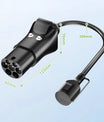 NOEIFEVO Typ 2 Stecker auf EU-Schuko-Adapter, 220 V Schuko-Steckdose für E-Bike/Roller/Elektrogerät zur Stromversorgung über EV-Ladegerät oder EV-Ladestation, Entriegelungsknopf, CP/PP