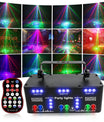 Discolys Partylys, LED RGB-lys DJ-projektor musikkstyrt DJ-discolys, DMX-effektspot for KTV, familietreff, bryllup, bursdag, Halloween