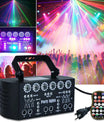 Discolys Partylys, LED RGB-lys DJ-projektor musikkstyrt DJ-discolys, DMX-effektspot for KTV, familietreff, bryllup, bursdag, Halloween
