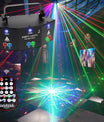 Discolys Partylys, LED RGB-lys DJ-projektor musikkstyrt DJ-discolys, DMX-effektspot for KTV, familietreff, bryllup, bursdag, Halloween