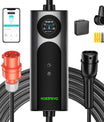 NOEIFEVO Q21W Wlan Mobile Wallbox 11kW mit APP Fernsteuerung ,5m/10m Typ2 CEE16A 3Phase Ladekabel Elektroauto