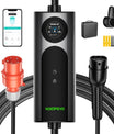 NOEIFEVO Q21W Wlan Mobile Wallbox 11kW mit APP Fernsteuerung ,5m/10m Typ2 CEE16A 3Phase Ladekabel Elektroauto