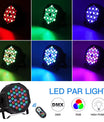 2er-Pack RGB LED Par Strahler, 36 LED Bühnenlicht Partylicht mit Fernbedienung, Discolicht Scheinwerfer Bunt Beleuchtung für Moving Head DJ Party Show Bar Nebelmaschine Halloween Weihnachten