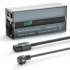 NOEIFEVO 2-10A Strom 42V-88,2V Spannung Einstellbar Li-Ion LiFePO4 Lithium-Ladegerät Für 36V 48V 60V 72V 74V Batterie（2025 Aktualisierte Version）