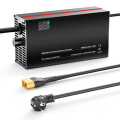 NOEIFEVO 58,8V 2-20A Lithium-Batterieladegerät für 51.8V 52V 14S Lithium-Li-Ionen-Lipo-Batterie, LCD-Anzeige, Strom einstellbar, Ladegerät für E-Bike, Roller, Elektromotorrad